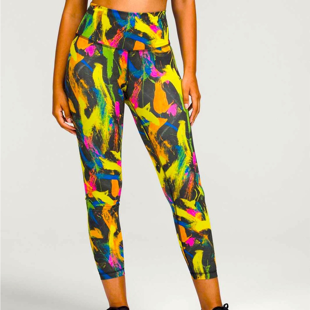 NWT Lululemon Wunder Train High-Rise Tight 25" Undertone Black Multi size 4